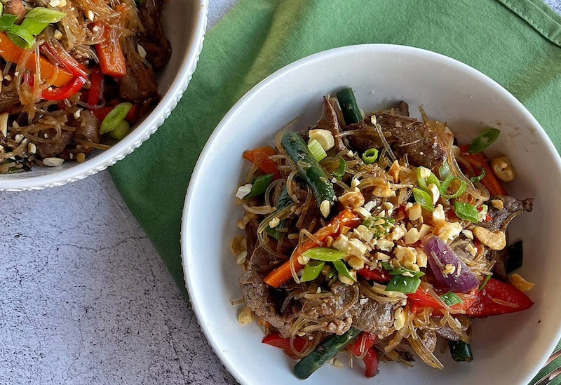 Beef noodle stir-fry