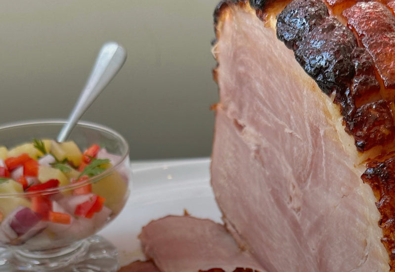 Hoisin Glazed Ham with Pineapple Salsa