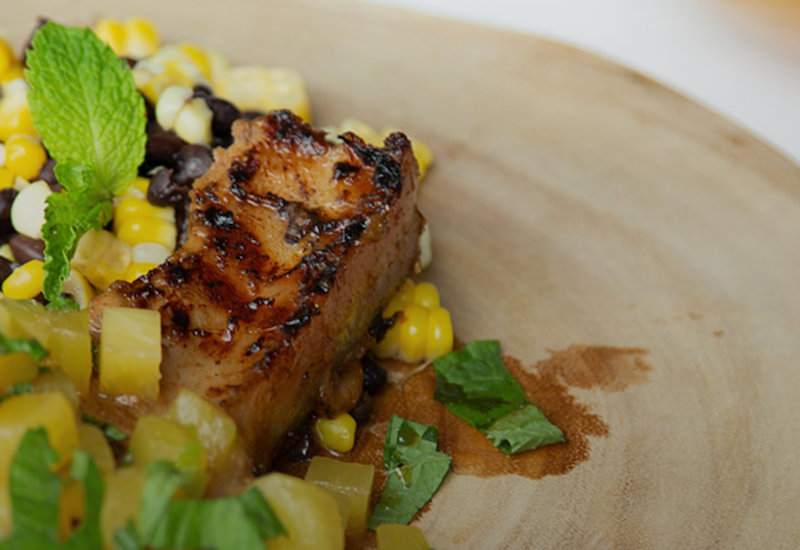 Jerk Pork with Pineapple Relish